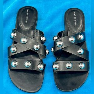Marc Fisher Gladiator Slip On Sandals sz 10